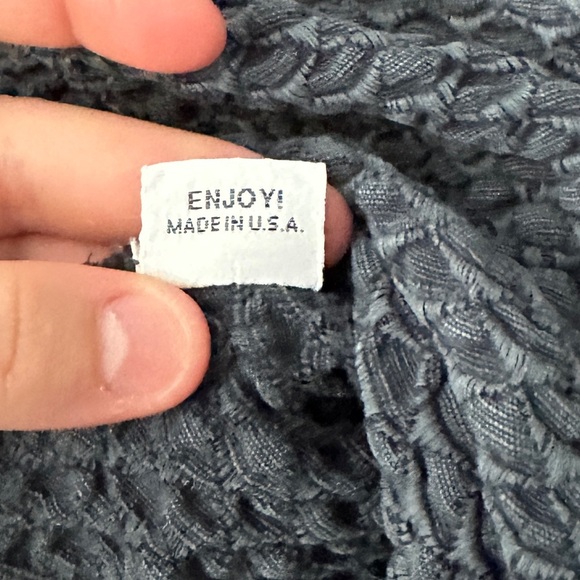 Via Vai Textured Navy Crop Tank Top Size Small - Picture 4 of 6